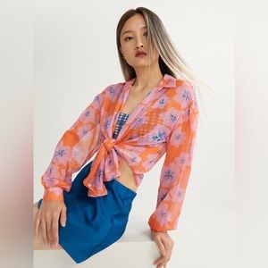 NWOT Never Fully Dressed Sheer Blouse (Size S)